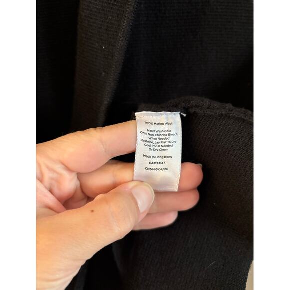 Talbots Women’s 100% Merino Wool Blazer 2 Button Black Size Small Minimalist - Picture 6 of 6